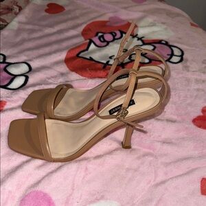 Nine West Beige Strappy Heels